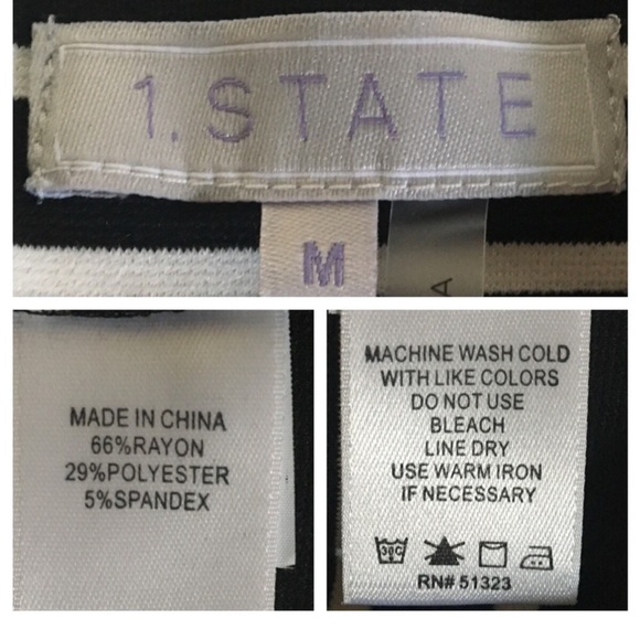 1. State True Romance Black & White Striped Dress SZ M NWT - Picture 8 of 8